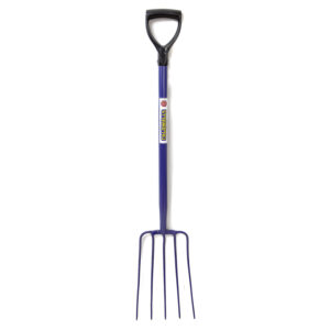 Caldwells 5 Prong Tubular Muck Fork -D Handle - Blue