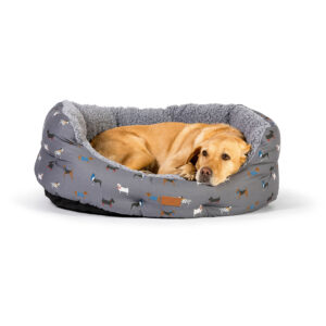 Danish Design Fatface Marching Dogs Deluxe Slumber Bed – 77 Cm (10″) Pet Beds & Blankets Danish Design Fatface Marching Dogs Deluxe Slumber Bed - 77 Cm (10")