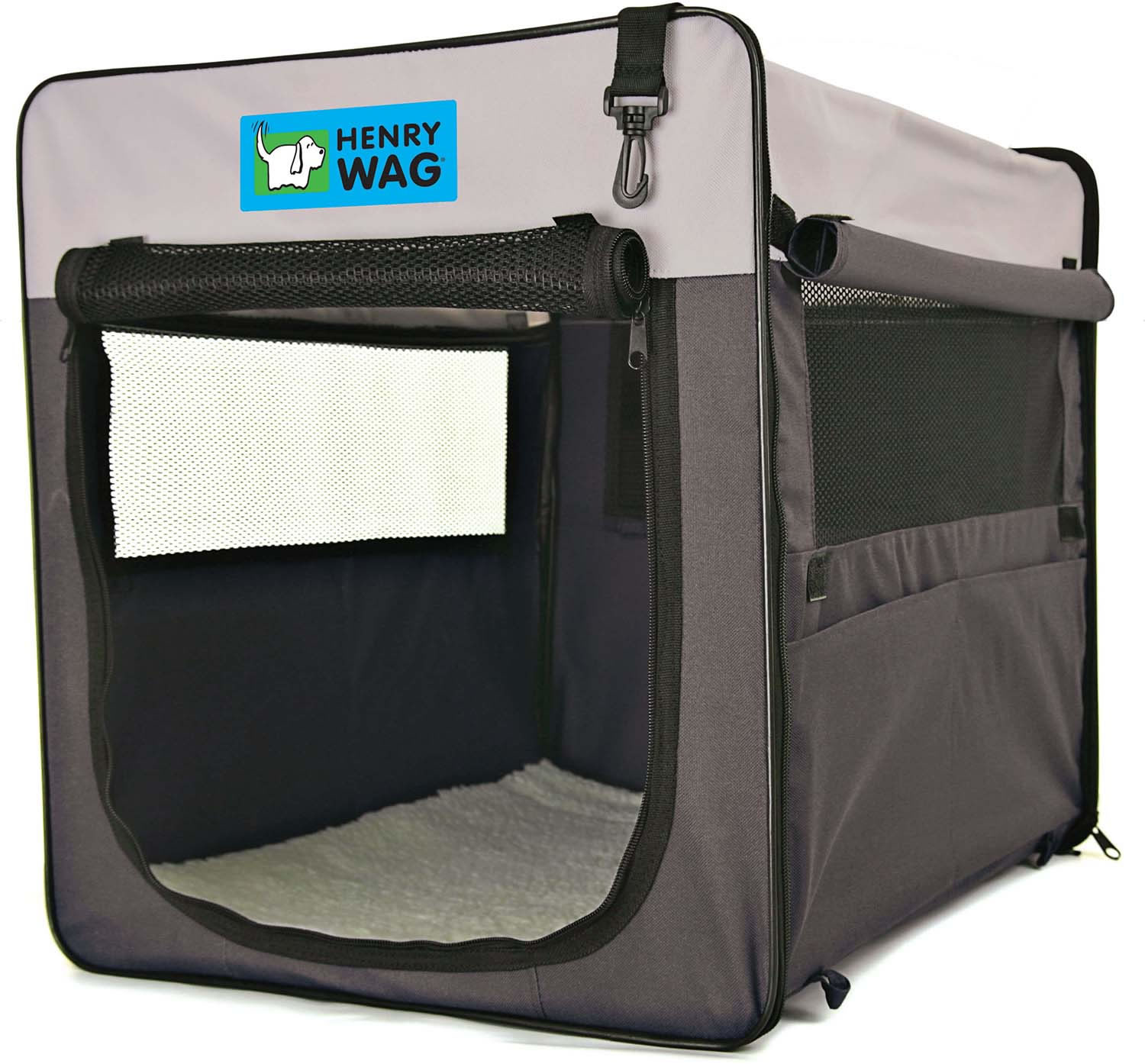 Henry Wag Folding Fabric Crate Pet Car Accessories Henry Wag Folding Fabric Crate