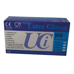 Latex Short Examination Gloves