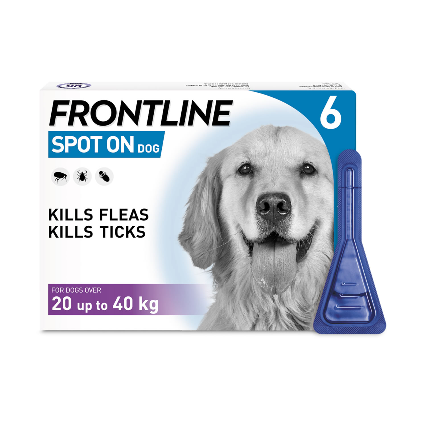Frontline Spot On For Large Dogs 20-40Kg – 6 Pipettes Pet Flea & Pest Control Frontline Spot On For Large Dogs 20-40Kg - 6 Pipettes