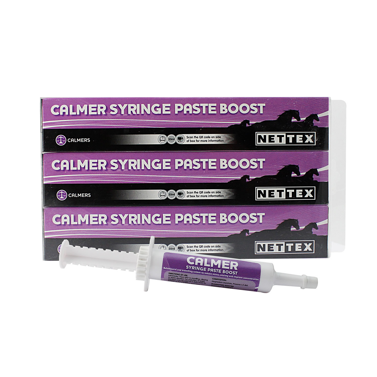 Nettex Calmer Syringe Paste Boost, 3 x 30ml Calming & Behaviour Nettex Calmer Syringe Paste Boost, 3 x 30ml