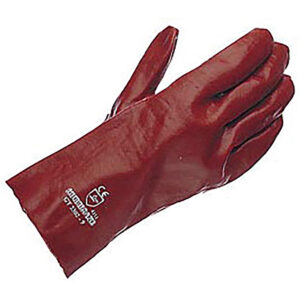 Pvc Gauntlet Gloves - Red