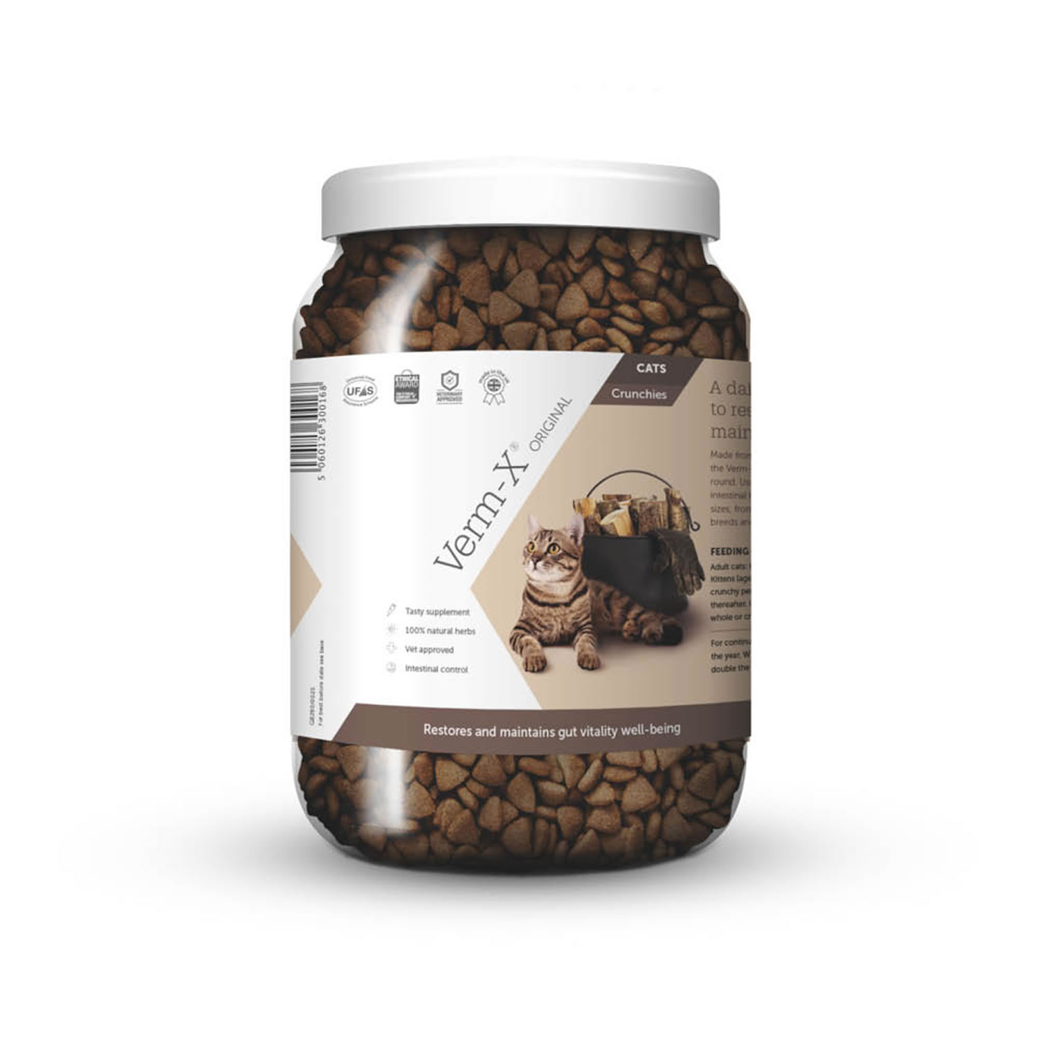 Verm-X Original Crunchies For Cats – 650 Gm Tub Pet Wormers & Endoparasites Verm-X Original Crunchies For Cats - 650 Gm Tub