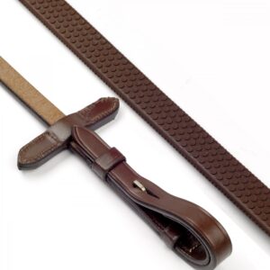 Whitaker Lynton 5/8" Rubber Reins With Dimpled Grip - Havana -